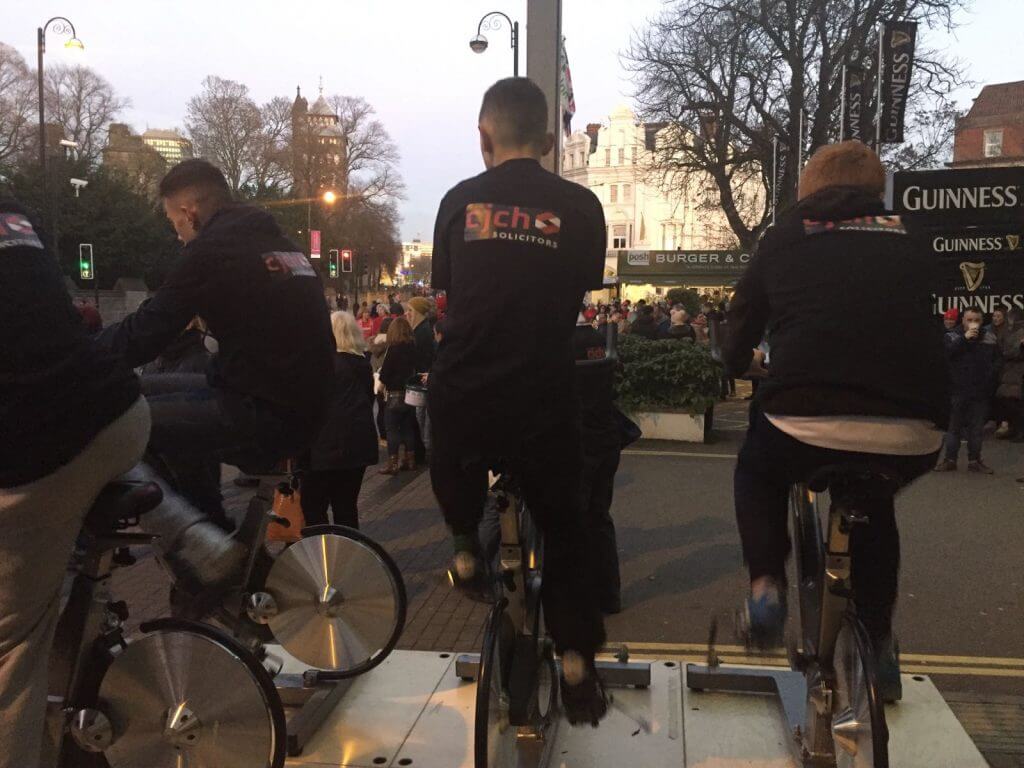 Barry Comprehensive rugby team members take part in the fundraising cycle!