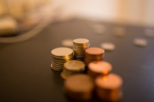 coins piled up